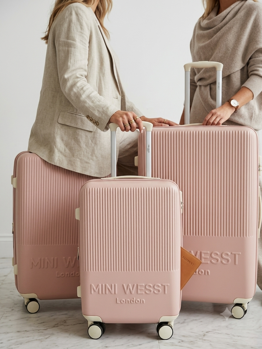 Mw London Pink Set Of 3 Luggage