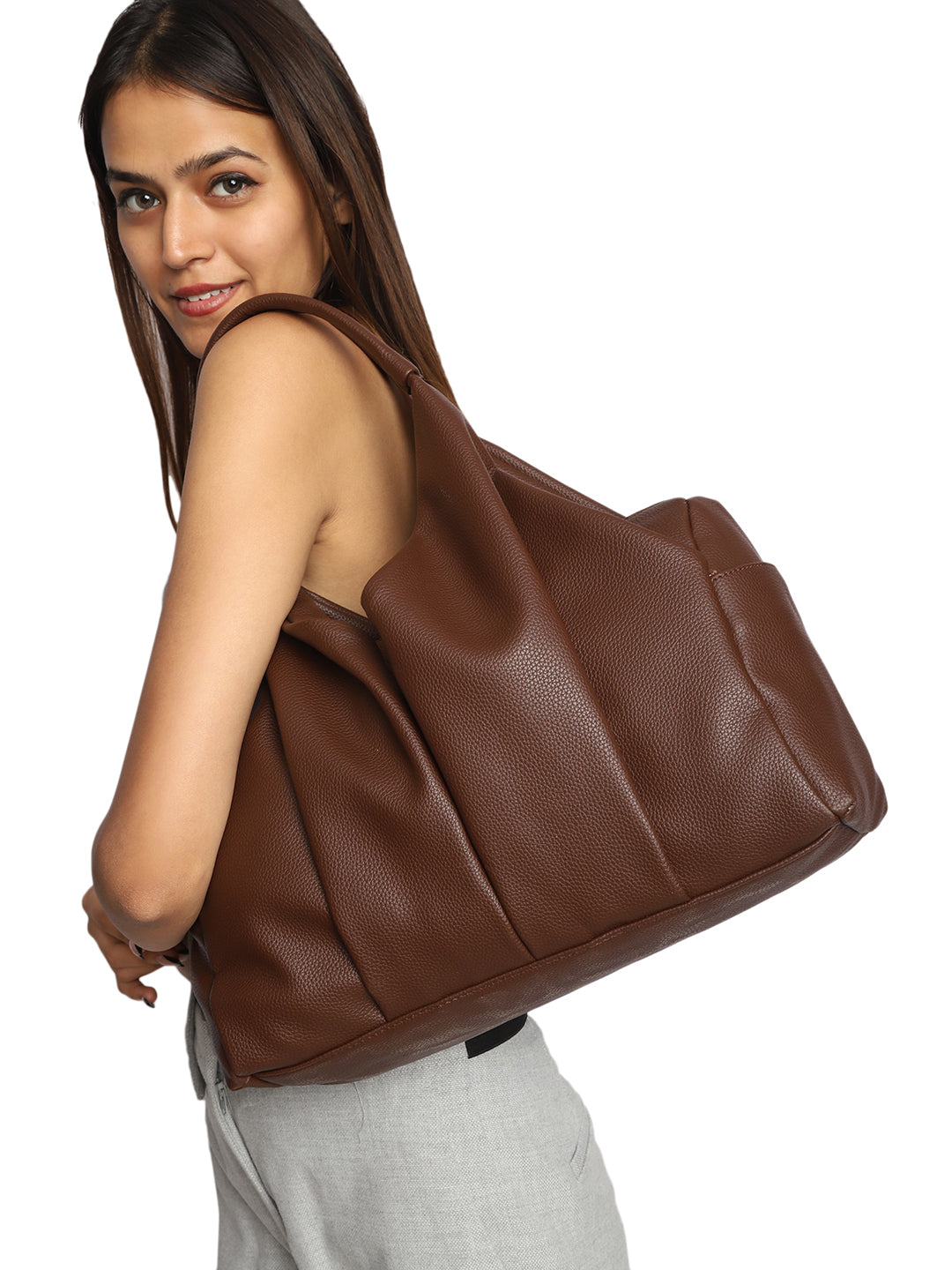 Charlotte Brown Hobo Bag