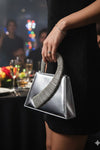 Amber Silver Clutch