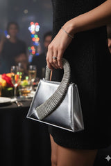 Amber Silver Clutch