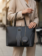 Piccadilly Square Black London Tote