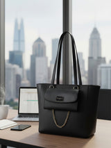 Buckingham Black London Tote
