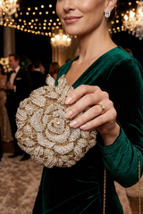 Floral Golden Clutch