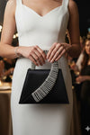 Amber Black Clutch