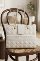 Mini Wesst Signature White Tote