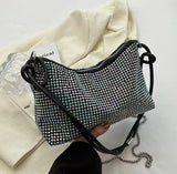 Silver Audrey  Rhinestone Clutch