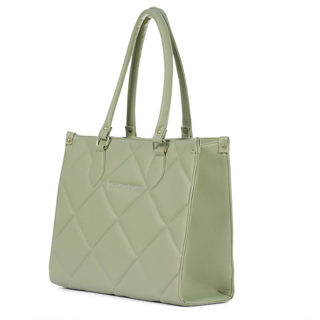 Times Square Newyork Lightgreen Tote