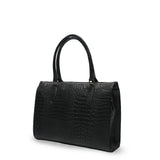 Milan Moda Luxury Black Tote Bag