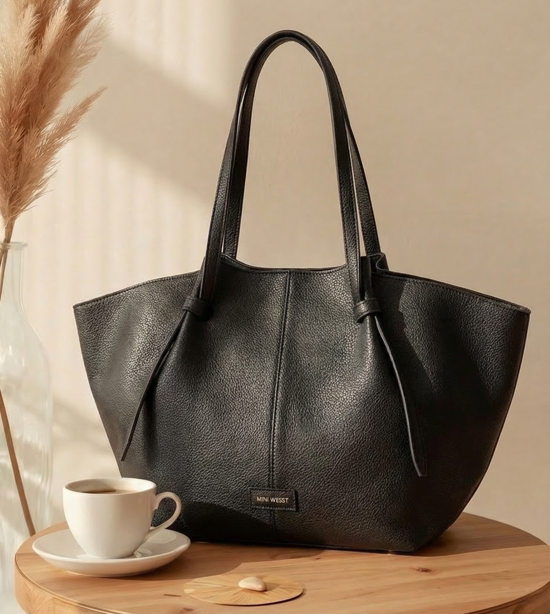 Daisy Black Totebag