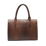 Milan Moda Luxury Brown  Tote Bag