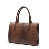 Milan Moda Luxury Brown  Tote Bag