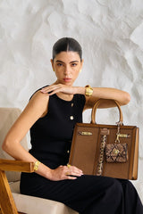Broadway Luxe Brown London Tote