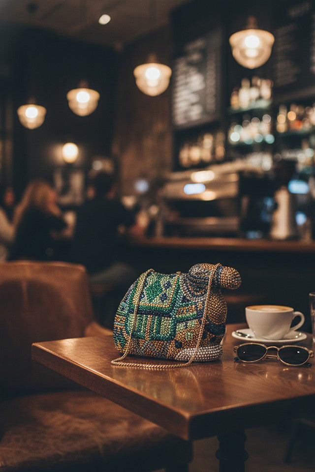 Camel Multicolor Clutch