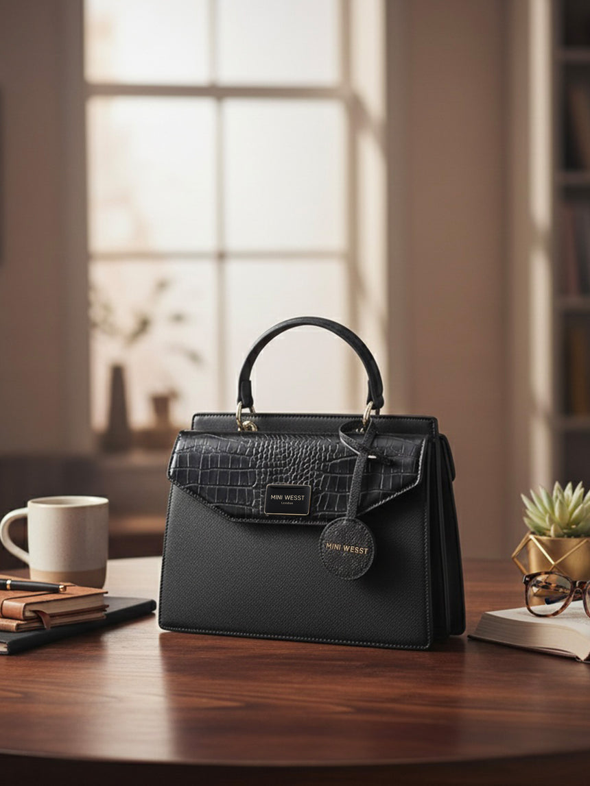 Yin & Yang Luxe Black London Handbag