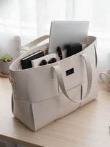 Executive White Tote Bag