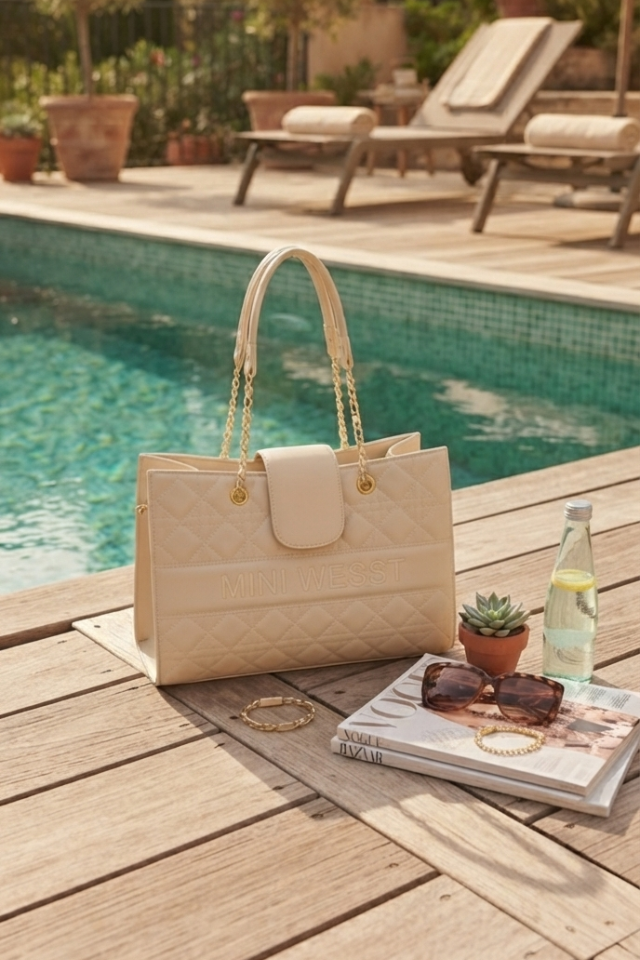 Mini Wesst Signature White Tote