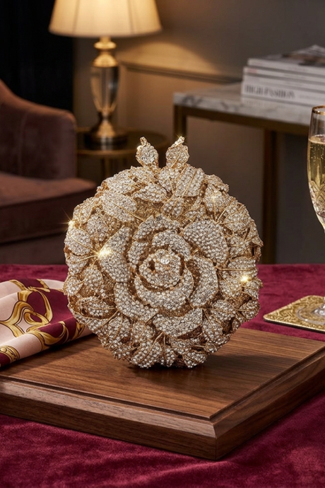 Floral Golden Clutch