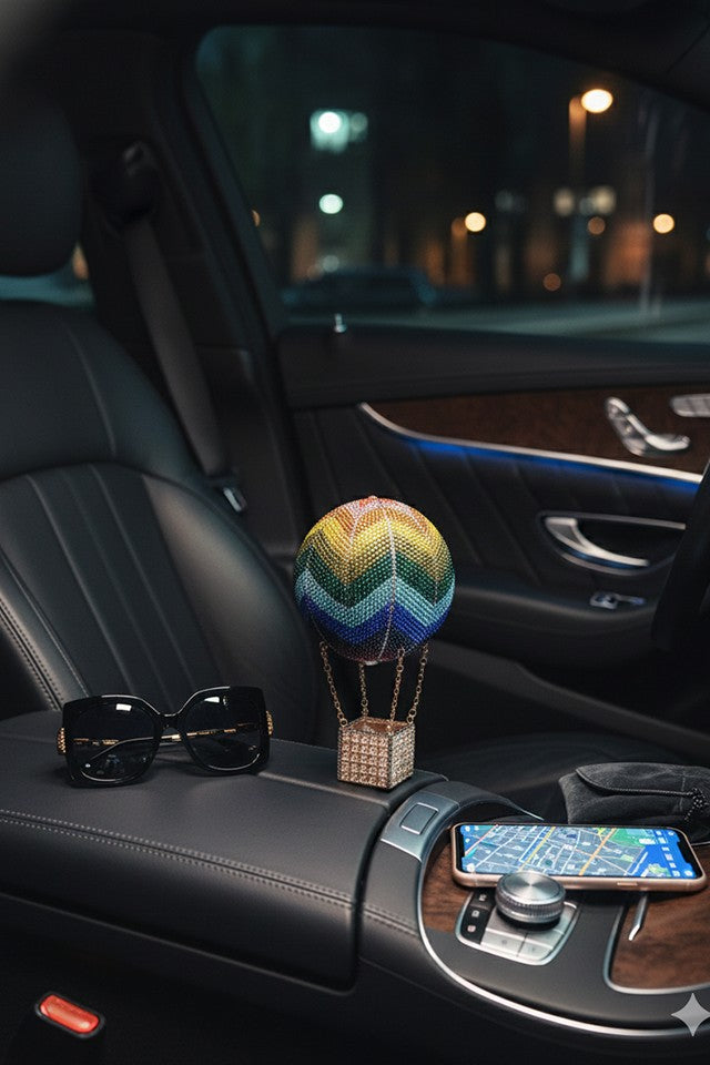 Hot Air Baloon Multicolor Clutch