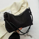 Black Audrey  Rhinestone Clutch