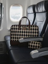 Bourbon Black and Brown London Street Bag With Pouch