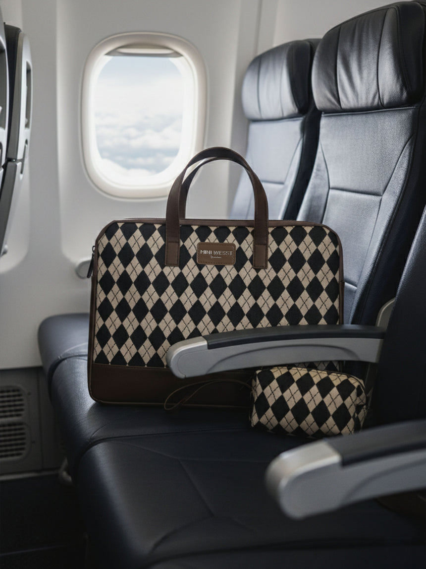 Bourbon Black and Brown London Street Bag With Pouch