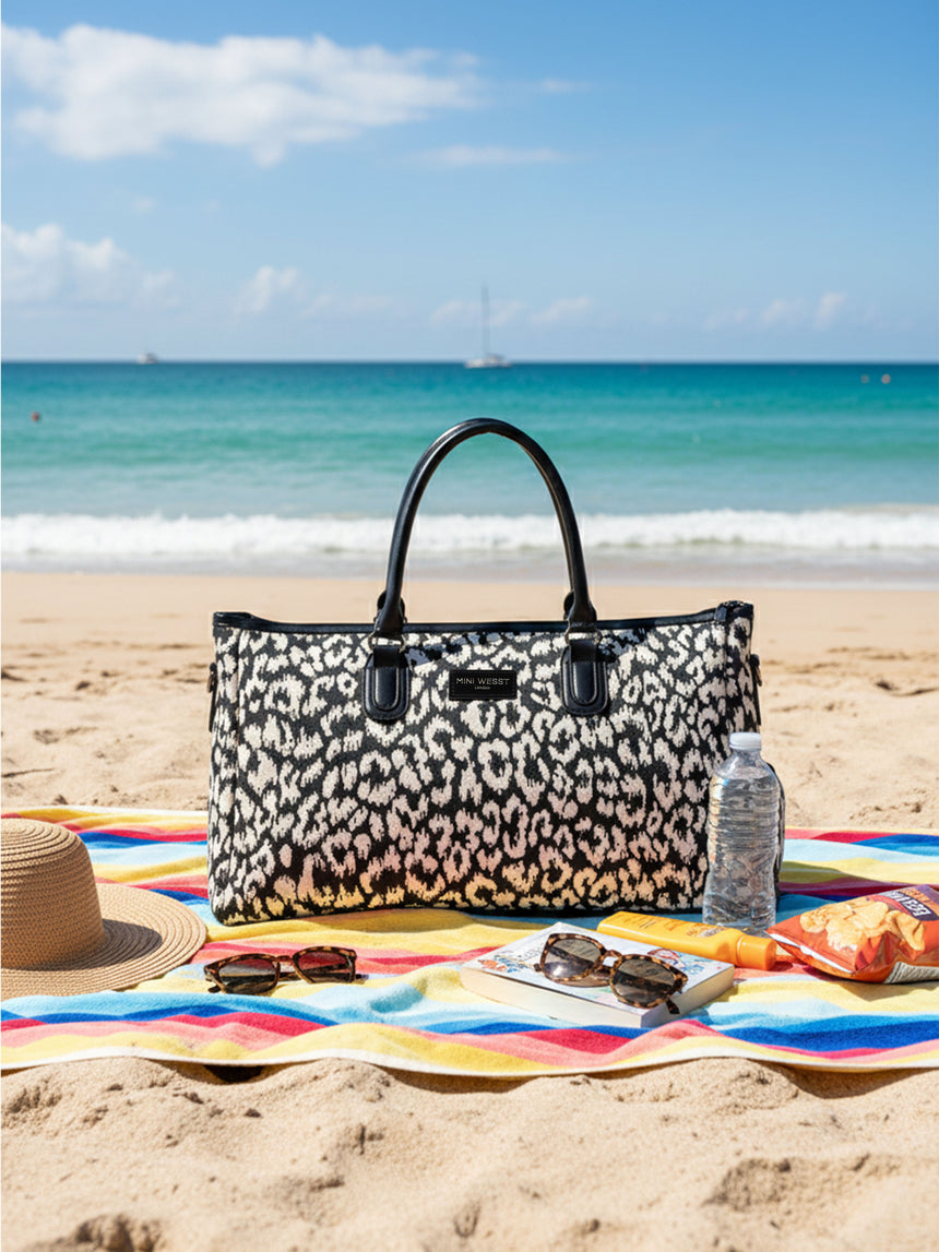 Wall Street Black and White London Duffle Bag