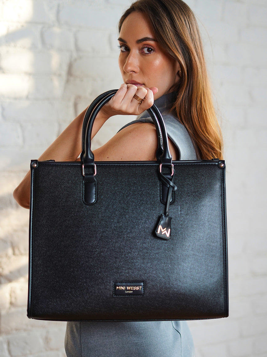 Times Square Luxury Black London Tote