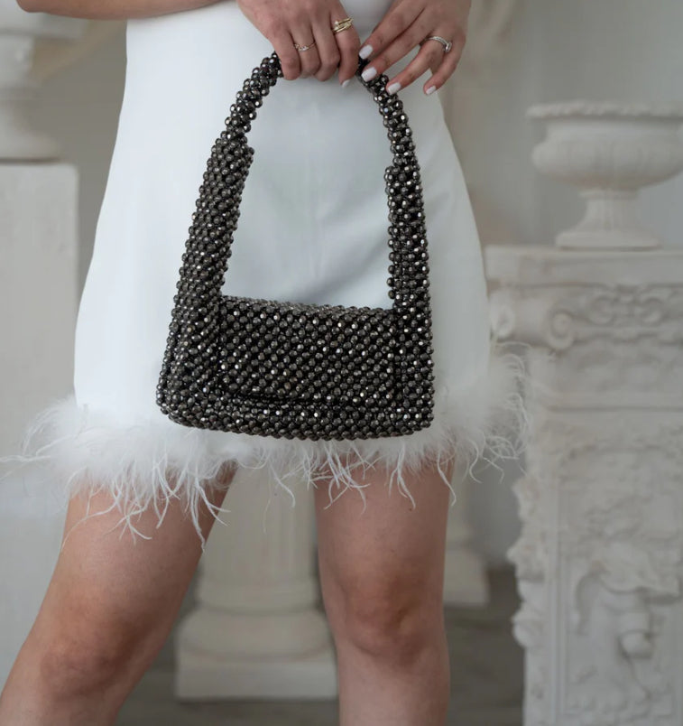 Emma Black Handheld Clutch