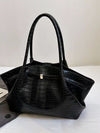 Black Hana Croco Totebag