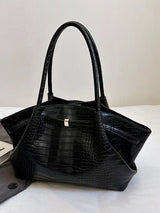 Black Hana Croco Totebag
