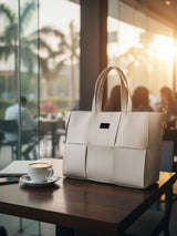 Executive White Tote Bag