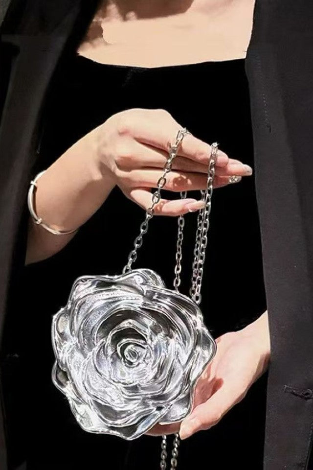 The Rose Silver Clutch