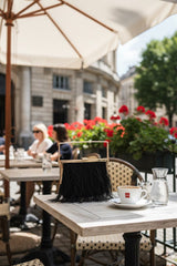 Feather Black Clutch
