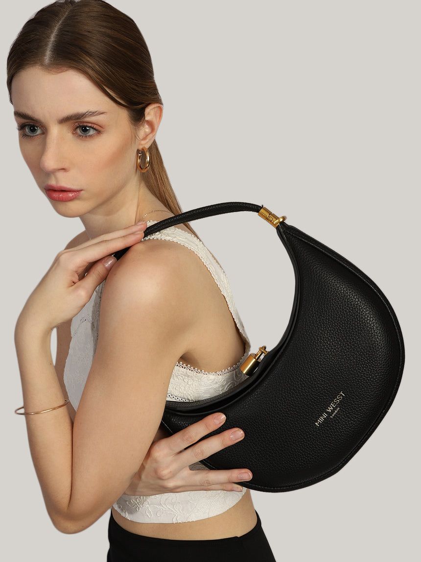 The Moon 4 Ways Black London Handbag