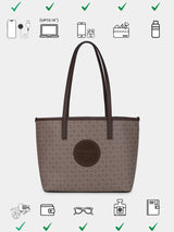East West Brown London Tote