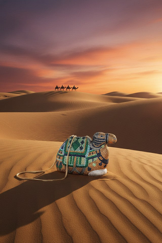 Camel Multicolor Clutch