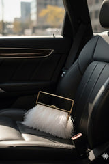 Feather White Clutch