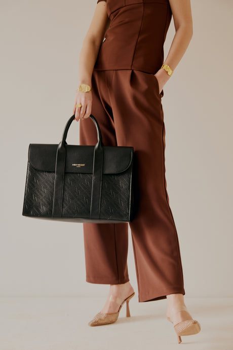 Huston Luxury Black London Laptop Bag