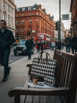 Bourbon Black and Brown London Street Bag With Pouch