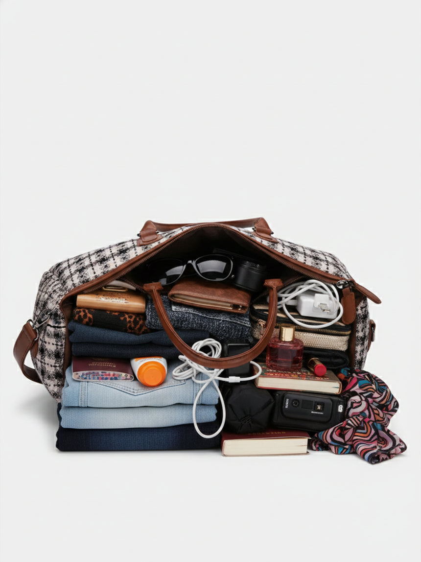 Wall Street Brown and Black London Duffle Bag