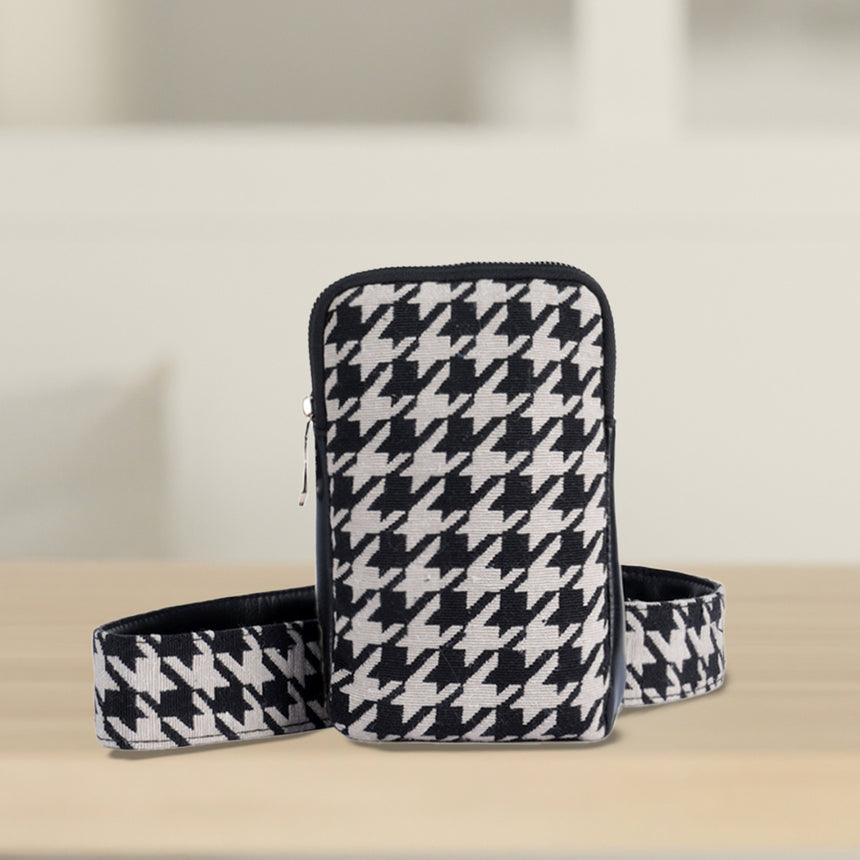 Houndstooth Mobile Sling Bag