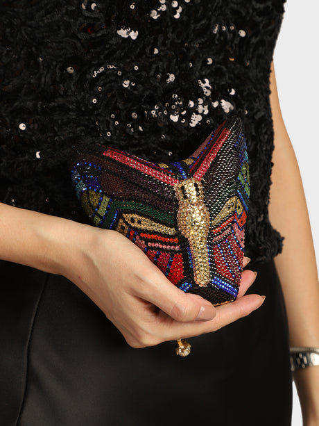 Butterfly Multicoloured Clutch