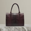 Milan Moda Luxury Maroon Tote Bag