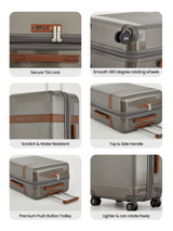Melbourne Set of 3 luggage (Small + Medium + Large)