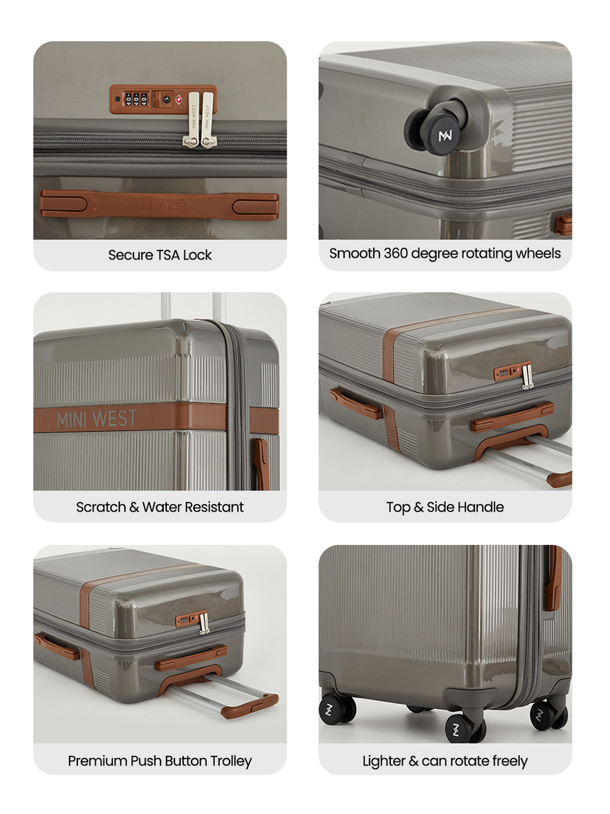 Melbourne Set of 3 luggage (Small + Medium + Large)
