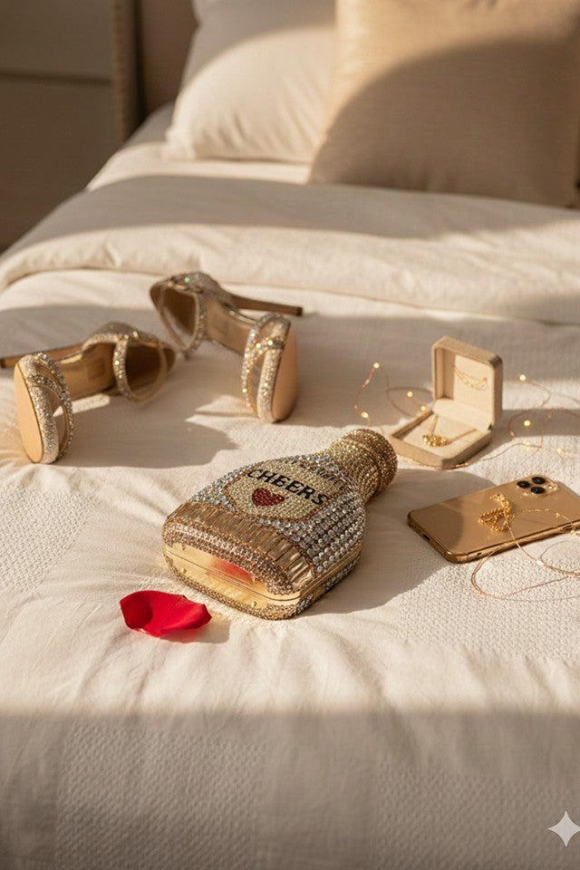 Champagne Multicolor Clutch