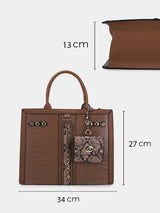 Broadway Luxe Brown London Tote