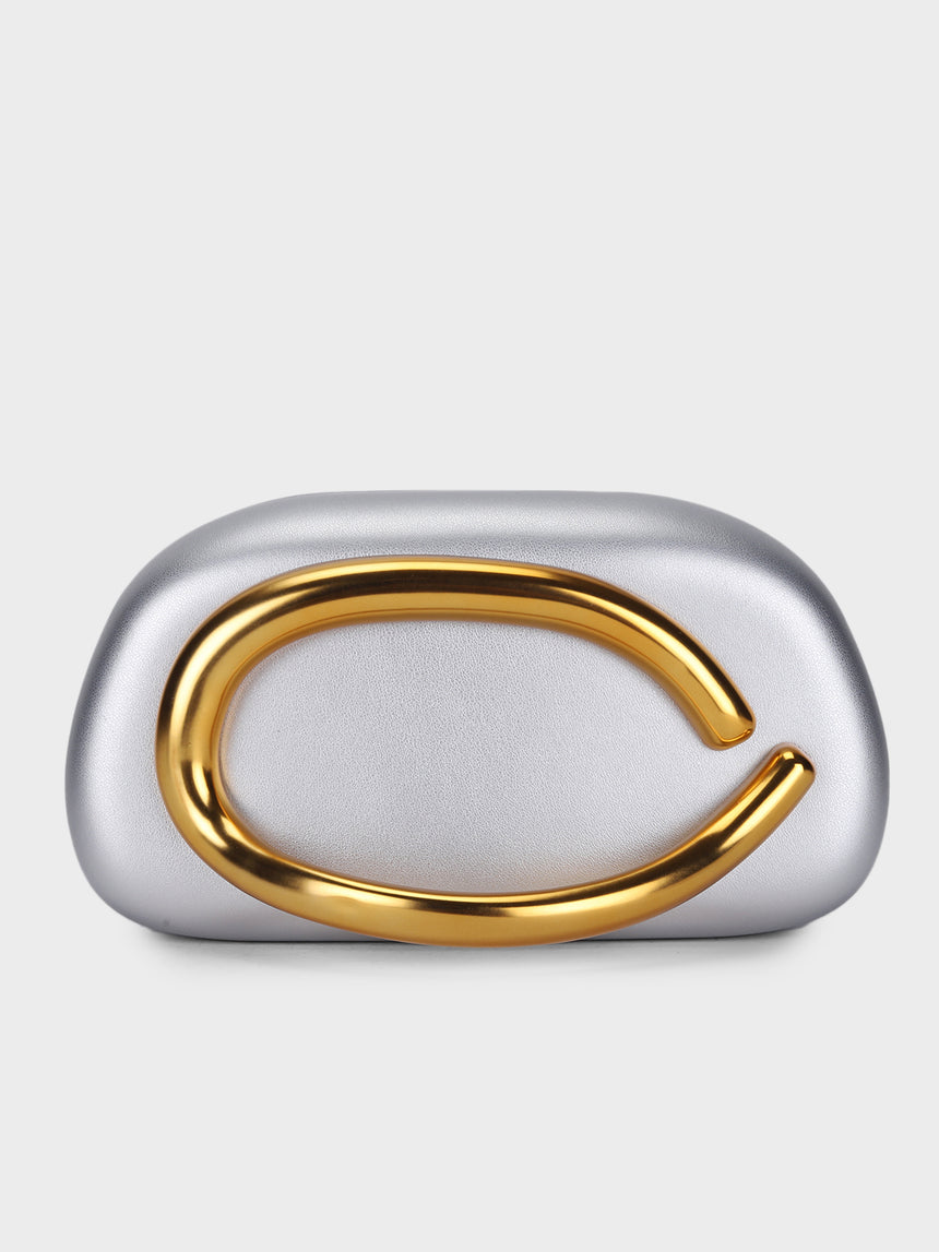 Ashley Silver Clutch