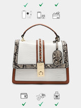 Bella Luxe White London Handbag