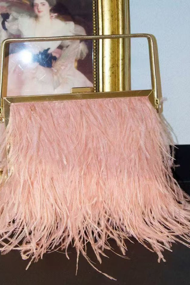 Feather Pink Clutch